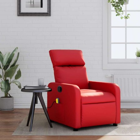 Sillón de masaje reclinable cuero sintético rojo en Sillones | Comprar online en Foru.es