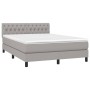 Cama box spring colchón y luces LED tela gris claro 140x190 cm de vidaXL, Camas y somieres - Ref: Foro24-3133389, Precio: 460...