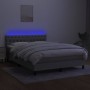 Cama box spring colchón y luces LED tela gris claro 140x190 cm de vidaXL, Camas y somieres - Ref: Foro24-3133389, Precio: 460...