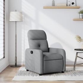Sillón reclinable de tela gris claro en Sillones | Comprar online en Foru.es