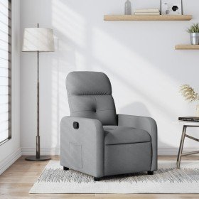 Sillón reclinable de tela gris claro en Sillones | Comprar online en Foru.es