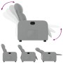 Sillón reclinable de tela gris claro en Sillones | Comprar online en Foru.es