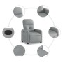Sillón reclinable de tela gris claro en Sillones | Comprar online en Foru.es