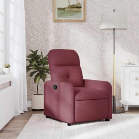 Sillón reclinable de tela rojo tinto en Sillones | Comprar online en Foru.es