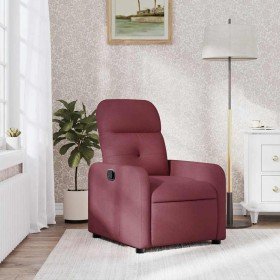 Sillón reclinable de tela rojo tinto en Sillones | Comprar online en Foru.es