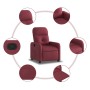 Sillón reclinable de tela rojo tinto en Sillones | Comprar online en Foru.es