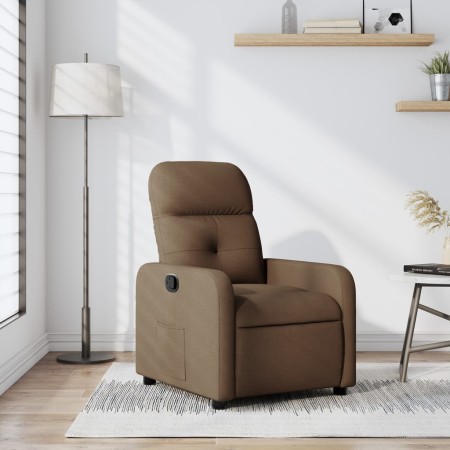 Sillón reclinable de tela marrón en Sillones | Comprar online en Foru.es