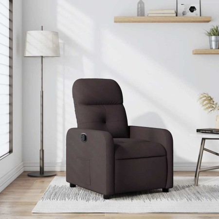 Sillón reclinable de tela marrón oscuro en Sillones | Comprar online en Foru.es