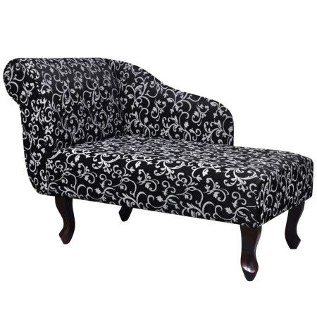 Diván de tela blanca y negra de vidaXL, Divanes - Ref: Foro24-242403, Precio: 207,32 €, Descuento: %
