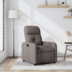 Sillón reclinable de tela gris taupe en Sillones | Comprar online en Foru.es