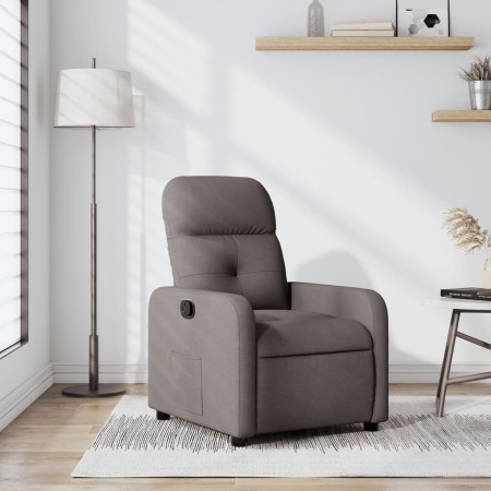 Sillón reclinable de tela gris taupe en Sillones | Comprar online en Foru.es