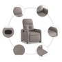 Sillón reclinable de tela gris taupe en Sillones | Comprar online en Foru.es