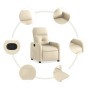 Sillón reclinable de tela crema en Sillones | Comprar online en Foru.es