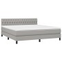 Cama box spring colchón y luces LED tela gris claro 180x200 cm de vidaXL, Camas y somieres - Ref: Foro24-3133413, Precio: 538...