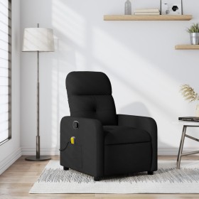 Sillón reclinable de masaje de tela negro en Sillones | Comprar online en Foru.es