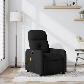 Sillón reclinable de masaje de tela negro en Sillones | Comprar online en Foru.es