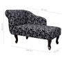Diván de tela blanca y negra de vidaXL, Divanes - Ref: Foro24-242403, Precio: 207,32 €, Descuento: %