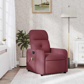 Sillón de masaje reclinable de tela color vino tinto en Sillones | Comprar online en Foru.es