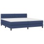 Cama box spring colchón y luces LED tela azul 200x200 cm de vidaXL, Camas y somieres - Ref: Foro24-3133427, Precio: 611,06 €,...