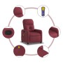 Sillón de masaje reclinable de tela color vino tinto en Sillones | Comprar online en Foru.es