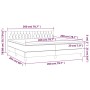 Cama box spring colchón y luces LED tela azul 200x200 cm de vidaXL, Camas y somieres - Ref: Foro24-3133427, Precio: 611,06 €,...