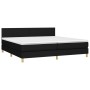 Cama box spring con colchón LED tela negro 200x200 cm de vidaXL, Camas y somieres - Ref: Foro24-3133583, Precio: 575,78 €, De...