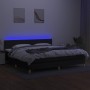 Cama box spring con colchón LED tela negro 200x200 cm de vidaXL, Camas y somieres - Ref: Foro24-3133583, Precio: 575,78 €, De...