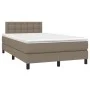 Boxspringbett mit Matratze und LED-Stoff in Taupegrau, 120 x 200 cm von vidaXL, Betten und Lattenroste - Ref: Foro24-3133465,...