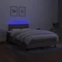 Boxspringbett mit Matratze und LED-Stoff in Taupegrau, 120 x 200 cm von vidaXL, Betten und Lattenroste - Ref: Foro24-3133465,...