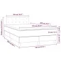 Boxspringbett mit Matratze und LED-Stoff in Taupegrau, 120 x 200 cm von vidaXL, Betten und Lattenroste - Ref: Foro24-3133465,...