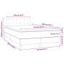 Cama box spring con colchón y LED tela gris taupe 120x200 cm de vidaXL, Camas y somieres - Ref: Foro24-3133465, Precio: 351,7...