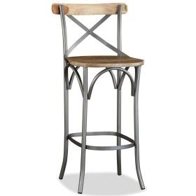 Taburete de cocina de madera maciza de mango de vidaXL, Taburetes de cocina - Ref: Foro24-244593, Precio: 165,76 €, Descuento: %