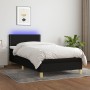 Cama box spring con colchón LED tela negro 80x200 cm de vidaXL, Camas y somieres - Ref: Foro24-3133591, Precio: 276,45 €, Des...