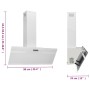 Campana extractora pared acero y vidrio templado blanco 90 cm de vidaXL, Extractores - Ref: Foro24-51670, Precio: 189,84 €, D...