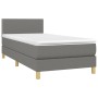 Cama box spring con colchón y LED tela gris oscuro 80x200 cm de vidaXL, Camas y somieres - Ref: Foro24-3133590, Precio: 274,8...
