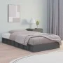 Estructura cama individual pequeña madera maciza gris 75x190 cm de vidaXL, Camas y somieres - Ref: Foro24-820698, Precio: 134...