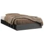 Estructura cama individual pequeña madera maciza gris 75x190 cm de vidaXL, Camas y somieres - Ref: Foro24-820698, Precio: 134...