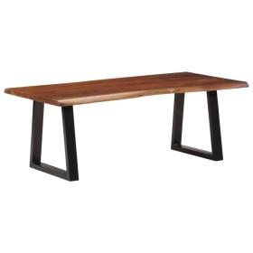 Mesa de centro madera maciza de acacia marrón miel 110x55x40 cm en Mesas de centro | Comprar online en Foru.es
