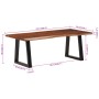 Mesa de centro madera maciza de acacia marrón miel 110x55x40 cm en Mesas de centro | Comprar online en Foru.es