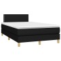 Cama box spring con colchón LED tela negro 120x200 cm de vidaXL, Camas y somieres - Ref: Foro24-3133623, Precio: 380,32 €, De...