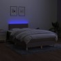 Cama box spring con colchón y LED tela gris taupe 120x200 cm de vidaXL, Camas y somieres - Ref: Foro24-3133625, Precio: 359,3...