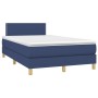 Cama box spring con colchón y LED tela azul 120x200 cm de vidaXL, Camas y somieres - Ref: Foro24-3133627, Precio: 399,63 €, D...