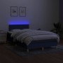 Cama box spring con colchón y LED tela azul 120x200 cm de vidaXL, Camas y somieres - Ref: Foro24-3133627, Precio: 399,63 €, D...