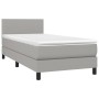 Cama box spring con colchón tela y LED gris claro 80x200 cm de vidaXL, Camas y somieres - Ref: Foro24-3132949, Precio: 274,32...