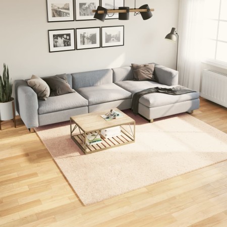 Alfombra de pelo corto suave lavable HUARTE beige 240x240 cm en Alfombras | Comprar online en Foru.es