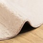 Alfombra de pelo corto suave lavable HUARTE beige Ø 160 cm en Alfombras | Comprar online en Foru.es