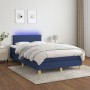Cama box spring con colchón y LED tela azul 120x200 cm de vidaXL, Camas y somieres - Ref: Foro24-3133547, Precio: 405,50 €, D...