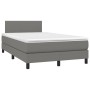 Cama box spring con colchón y LED tela gris oscuro 120x200 cm de vidaXL, Camas y somieres - Ref: Foro24-3132982, Precio: 421,...