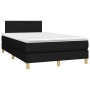 Cama box spring con colchón LED tela negro 120x200 cm de vidaXL, Camas y somieres - Ref: Foro24-3133543, Precio: 379,86 €, De...