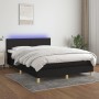 Cama box spring colchón y luces LED tela negro 140x190 cm de vidaXL, Camas y somieres - Ref: Foro24-3133551, Precio: 445,40 €...